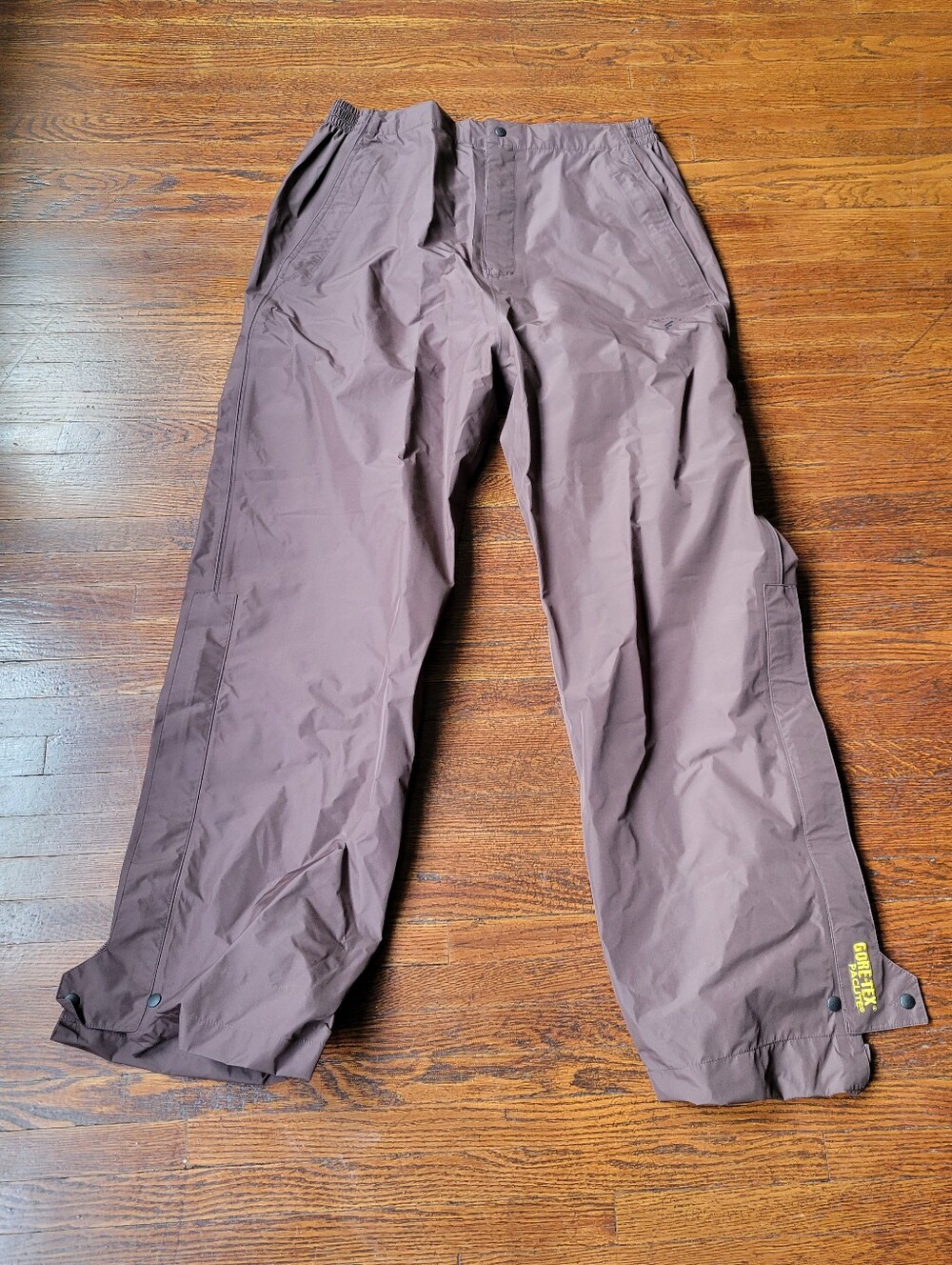 Gore-Tex Paclite Golf Rain Pants Men XL Brown Poly Lightweight